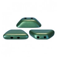 Les perles par Puca® Tinos beads Metallic mat green turquoise 23980/94104
